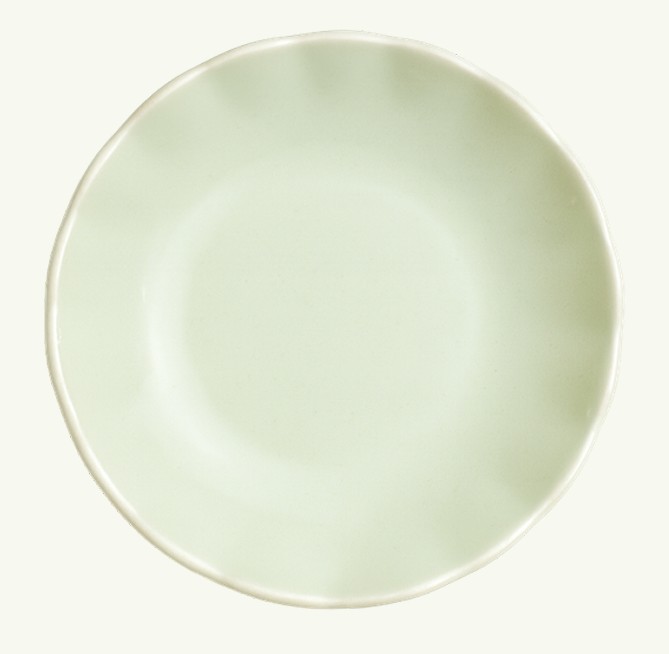 PRATO FUNDO DE PORCELANA VERDE PASTEL