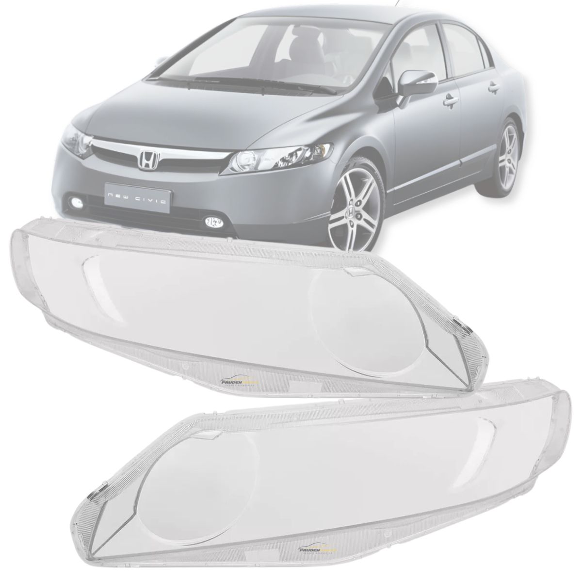 LENTE FAROL CIVIC 2006/ (MOD.NACIONAL) LD